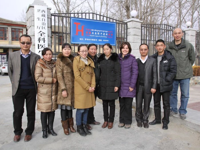 The Tibet Health Team With Madam Yufei Centre And Li Bin Second From Right From Tibet Regional Health Bureau And Professor Li Shunping Far Right From Shandong University