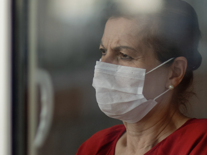 Person wearing a mask.